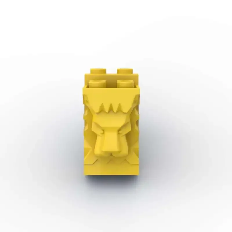 MOC 10PCS Schloss Wand Lion Kopf 2x3x3 30274 Mit Ausschnitt Bausteine Set Street View fliesen Spielzeug Für Kinder Kind Geburtstag Geschenk