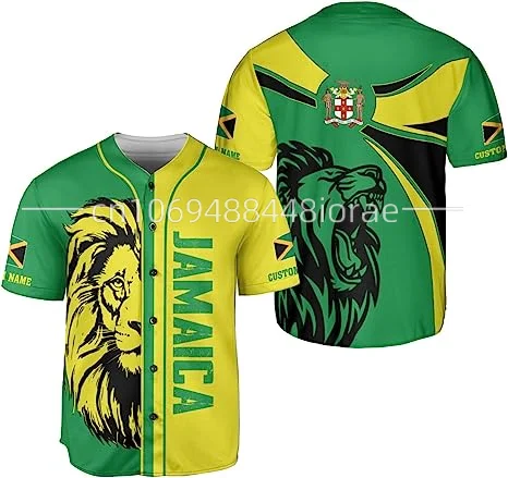 

2023 New Personalized Jamaica Baseball Jersey Shirt Custom Team Name Jamaica Baseball Jersey for Men Women