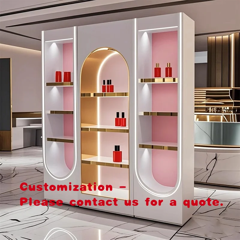 

Дизайн магазина косметики: витрины для косметики, полки для парфюмерии, витрины для средств по уходу за кожей, шкафы для хранения косметических продуктов.