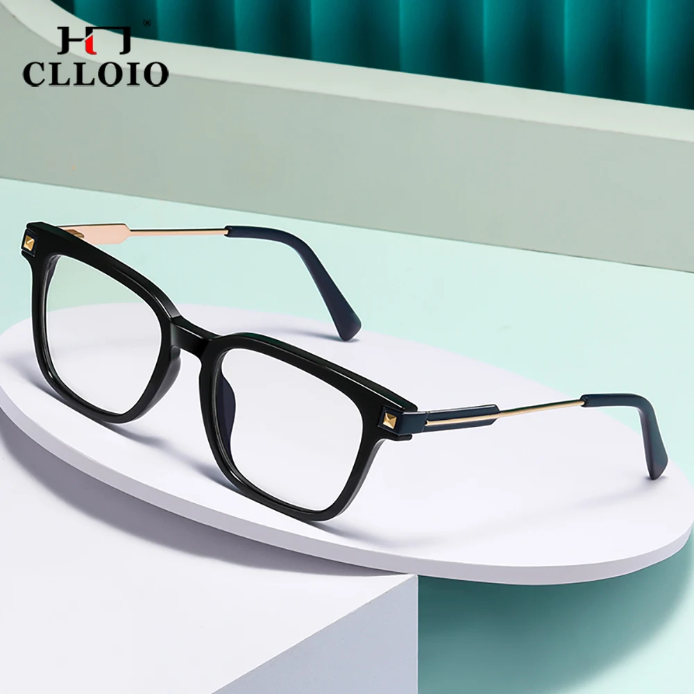 CLLOIO-gafas de lectura graduadas para mujer, anteojos de miopía con bloqueo de luz azul, montura óptica cuadrada, a la moda