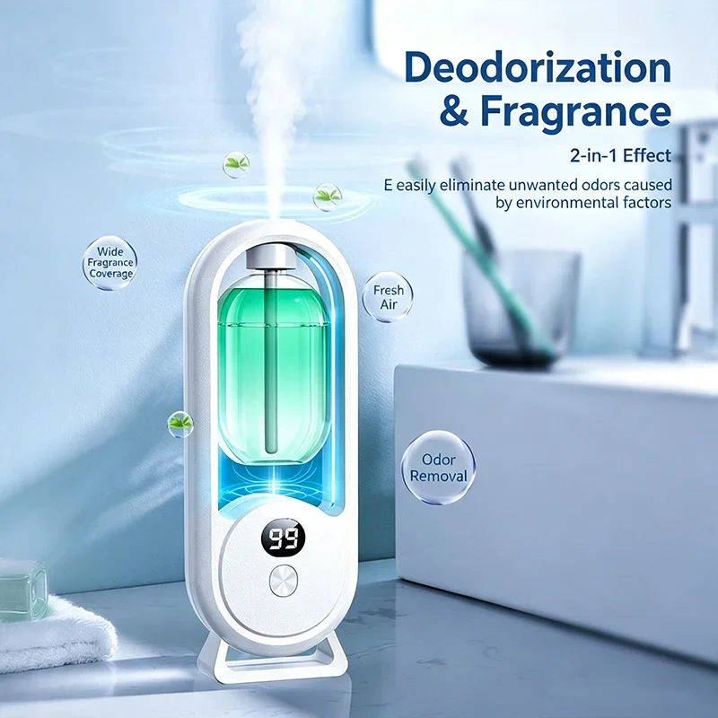 Home Fragrance Spray, Auto Aroma Diffuser Long Lasting Air Freshener Odor Remover Deodorizer For Toilet Hotel Scent Dispenser
