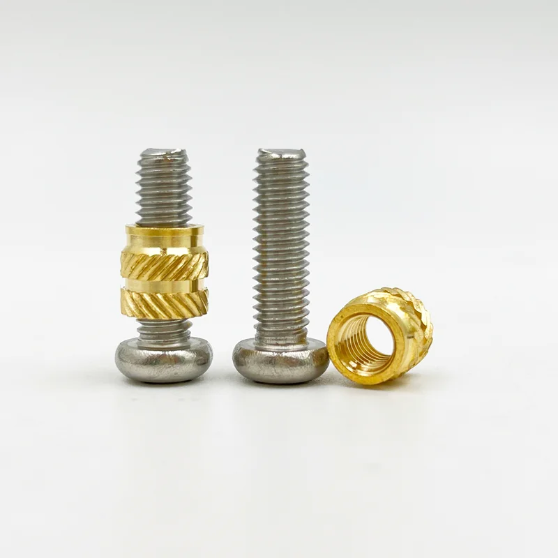Messing-Einsatzmutter und Schrauben-Sortiment-Set, 260–500 Stück, M2, M3, M4, Hot-Melt-Einsatz, Rändelmutter, Injektions-Einbettungsmutter für 3D-Drucker – Detail 4