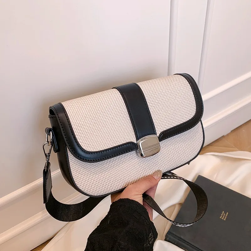 

Premium Vintage Square Messenger Bag - High-End Textured Leather Minimalist Design With Crossbody Strap For Women