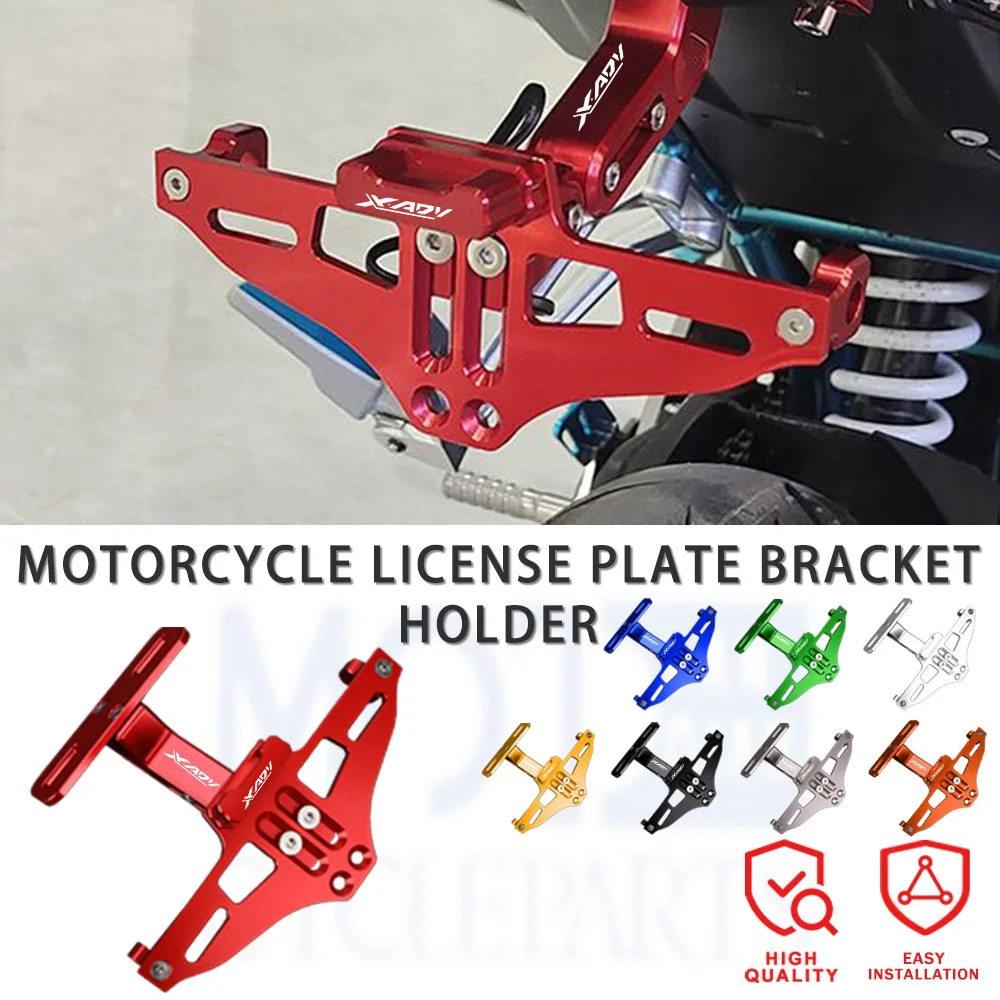 

24 For Honda X-ADV XADV750 2018 2019 2020 2021 2022 2023 License Plate Holder Bracket Rear Tail Tidy Fender Eliminator Plate kit