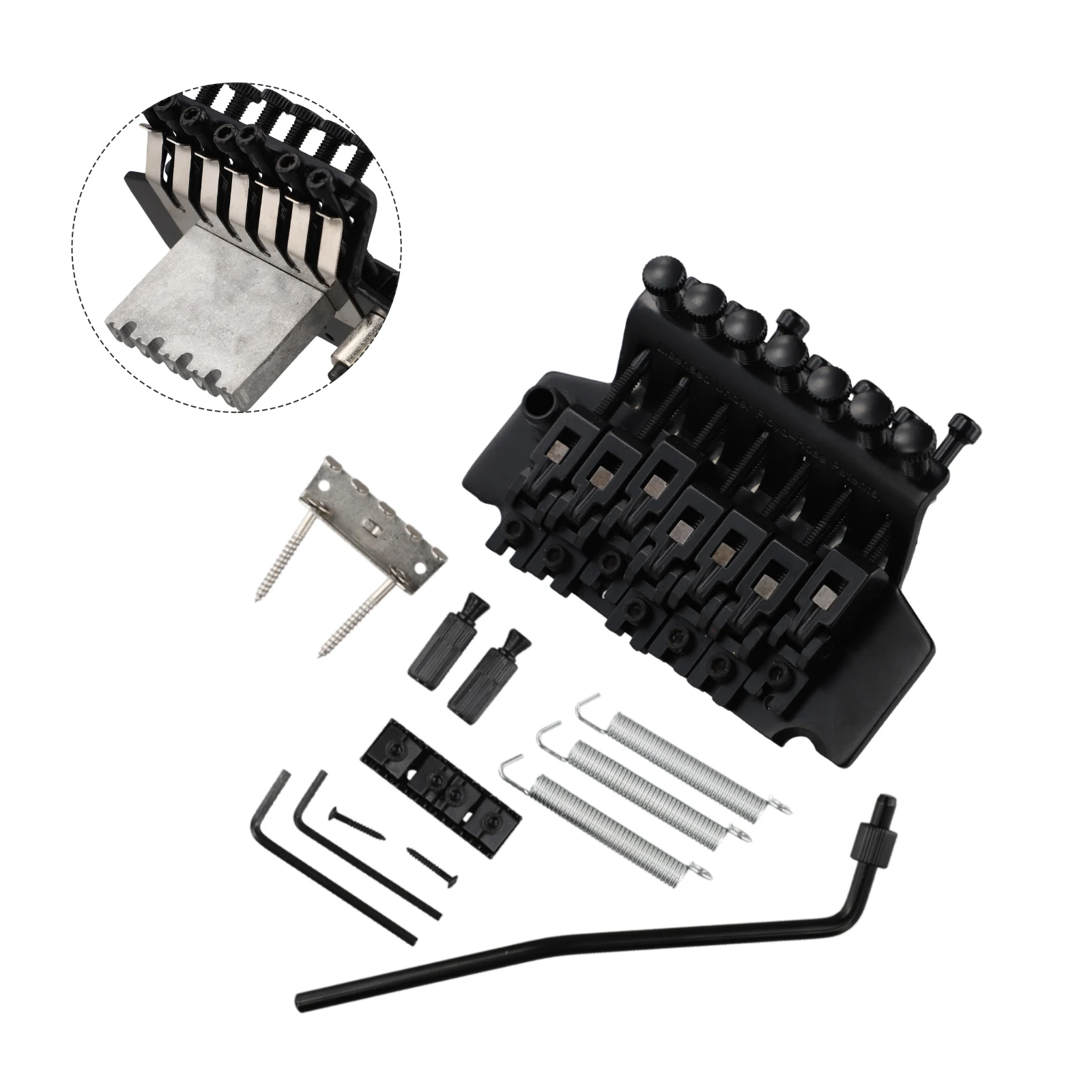

Double Lock Tremolo 7 String Tremolo Bridge For Guitar Upgrade Vibrato Pull Plate Double Swing Bridge Metal Material