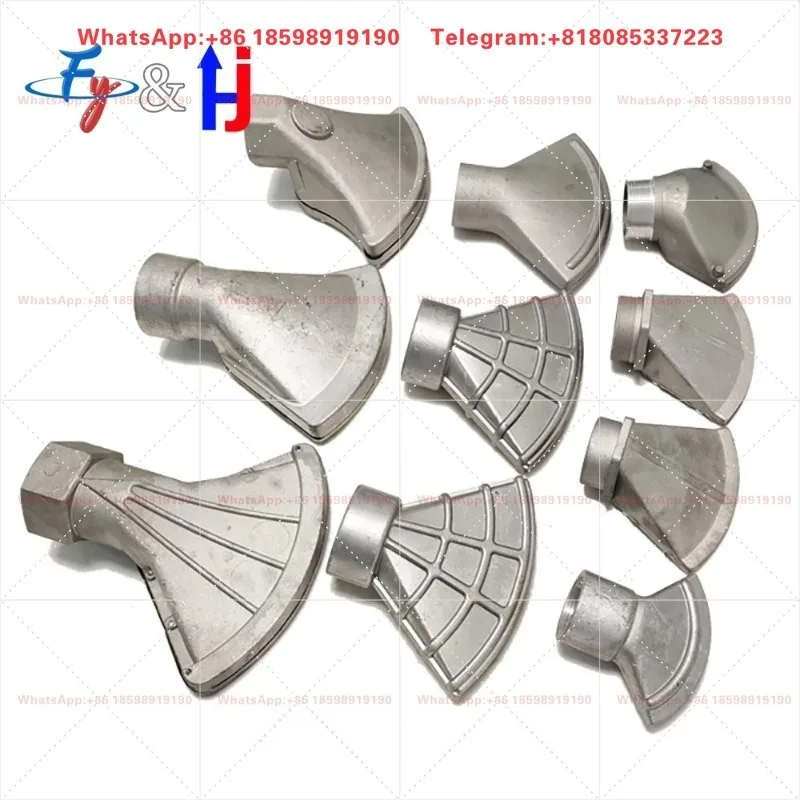Truck Duckbill Nozzle,1.5 or 2 Inch, DN40, DN50, Wide-style Fan-Shaped Flat Sprinkler, Adjustable Universal Base, Sanitation