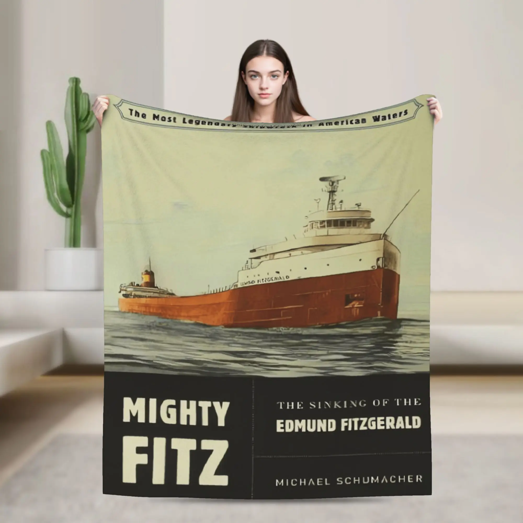 إدموند فيتزجيرالد بطانية السفينة العظيمة لينة موضة أفخم رمي بطانية للفتيات الفتيان الأريكة السرير الفانيلا المفرش غطاء السرير