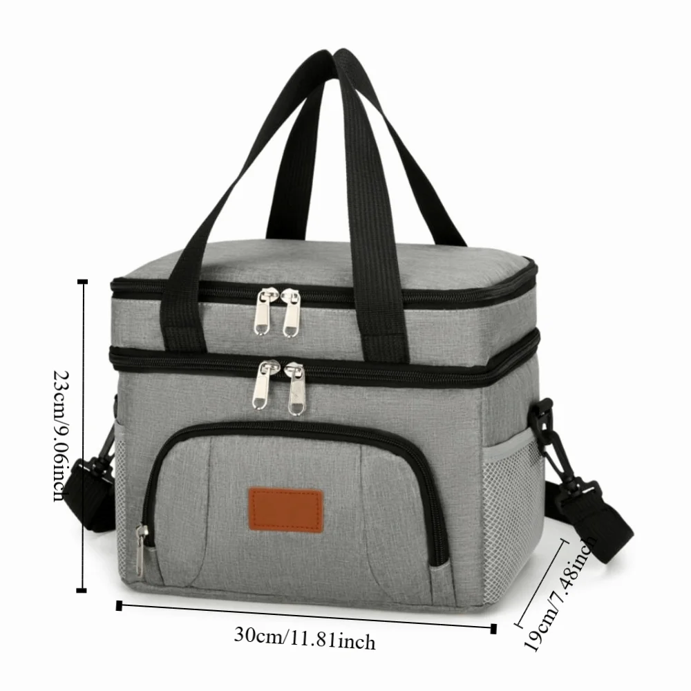 Creative Ox ผ้าถุงอาหารกลางวันฉนวนสีทึบอาหารกระเป๋า Tote กระเป๋าสแควร์การ์ตูนสัตว์นมแม่กระเป๋าผู้หญิง