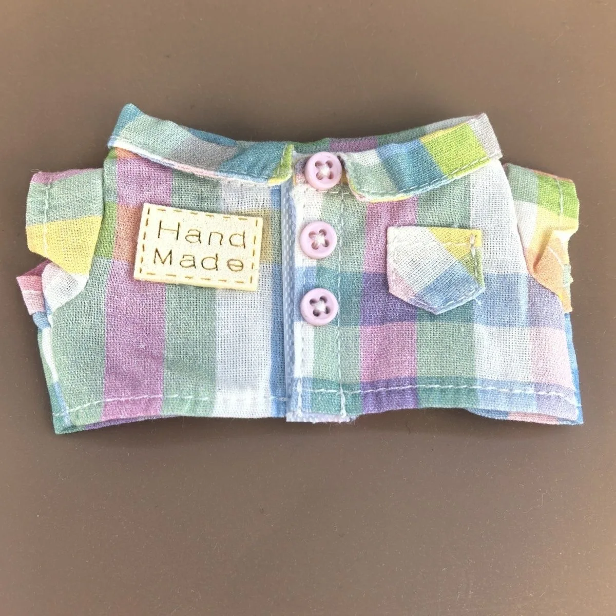 15/17 cm Labubu Big Into Energy Puppe Lässiger karierter Mantel Jeans Anzug Set Ropa Labubu Zubehör