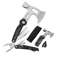 Survival Axe Multifunction Fold Pliers Axe 15-in-1 MultiTool Camping Ax Hammer Outdoor Escape Tool Portable EDC Pocket Knives