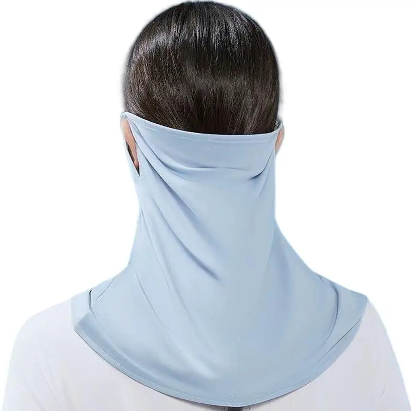 Unisex UV Protection Outdoor Neck Wrap Cover Sports Sun Proof Bib Ice Silk Mask Face Cover Neck Wrap Cover Sunscreen Face Scarf