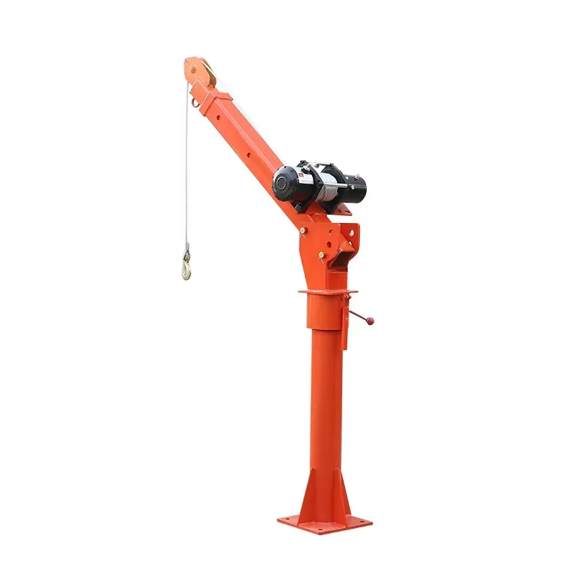 360-Degree mini-engine crane 500kg-1000kg capacity, electric motor power source, outdoor building material lift, metal new