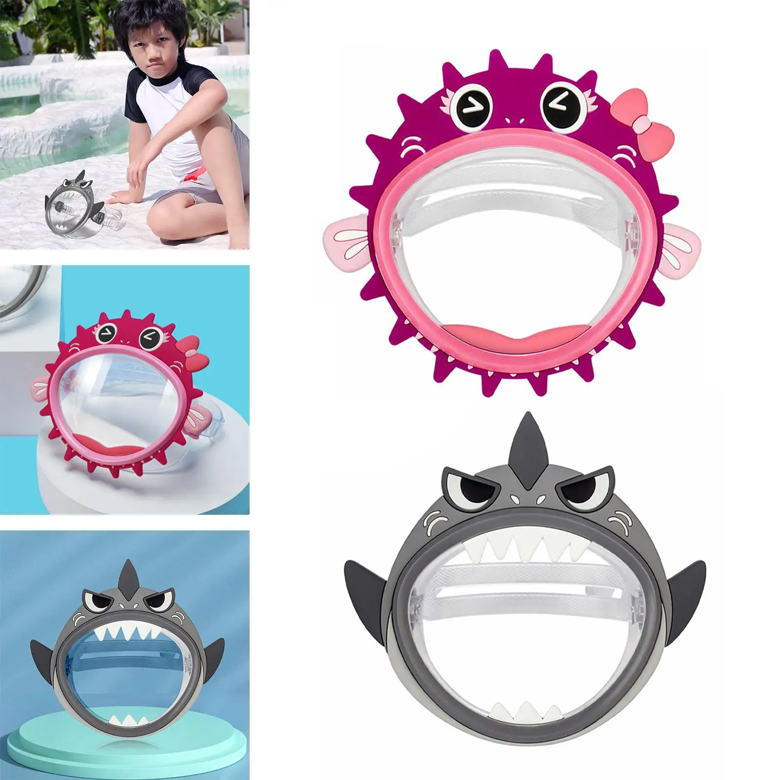 Kids Swim Mask Snorkeling Gear for Kids, Snorkel Mask for Boys and Girls with