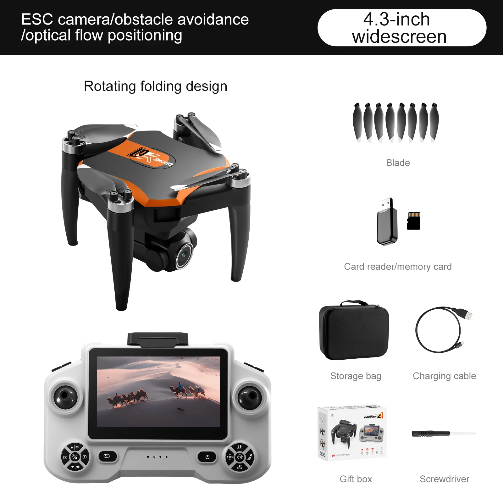 4K Professional Drone with 360° Avoidance