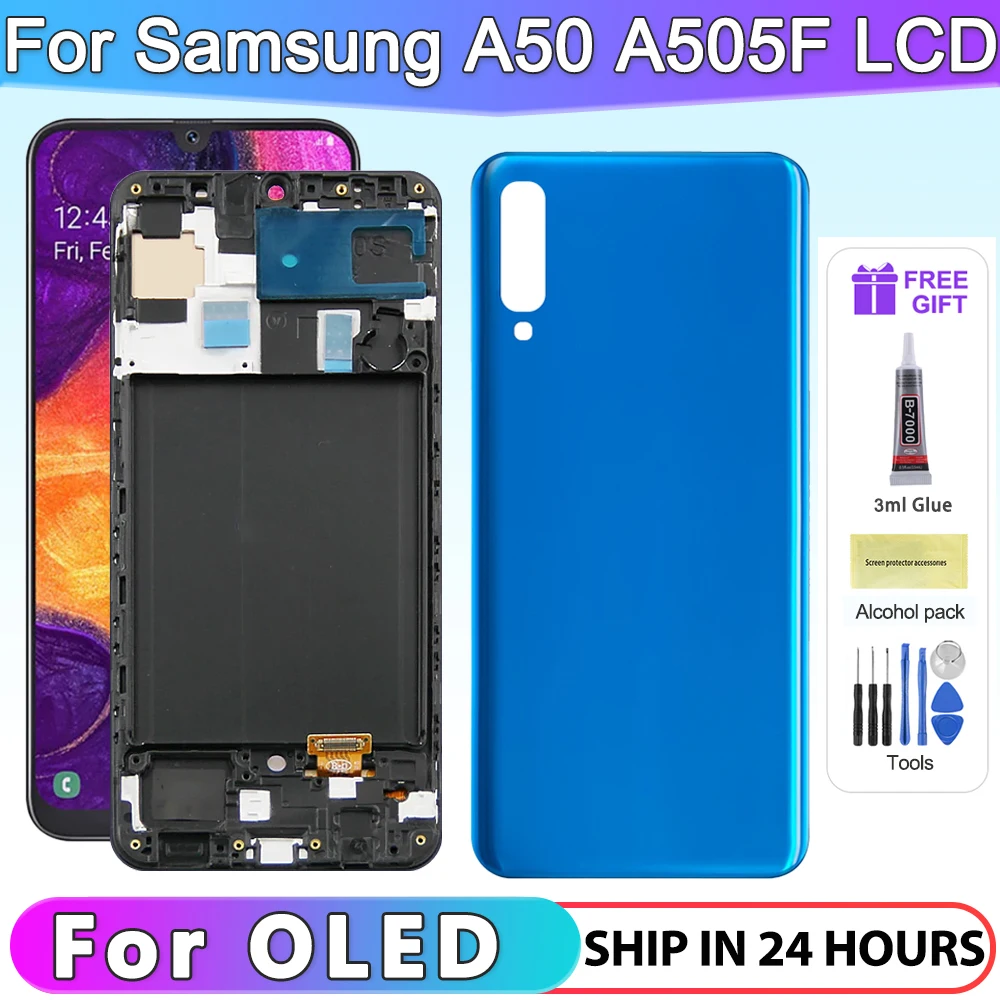 

OLED For Samsung A50 SM-A505FN/DS A505F/DS A505 LCD Display Touch Screen Digitizer Assembly