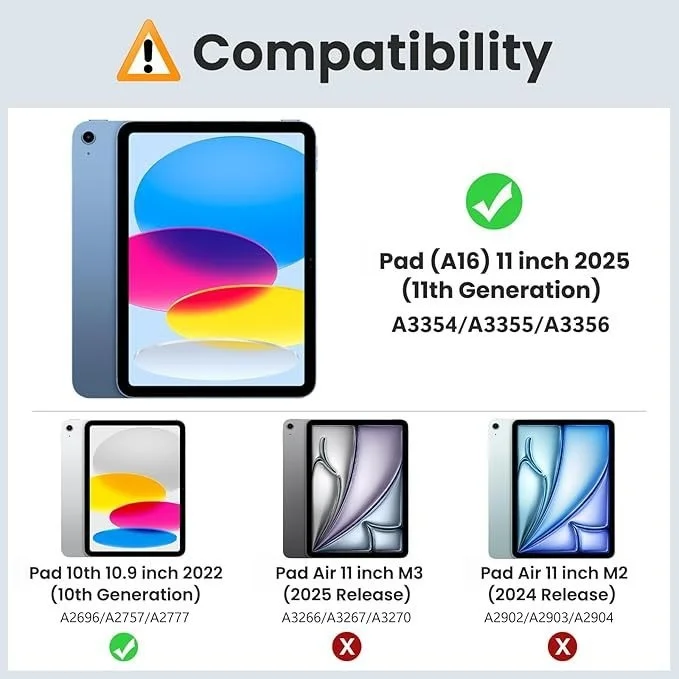 Für iPad Mini 6 7 10. 11. Generation Hülle Dreifach Faltbarer Magnetischer Ständer Stoßfeste Abdeckung mit Stifthalter – Detail 1