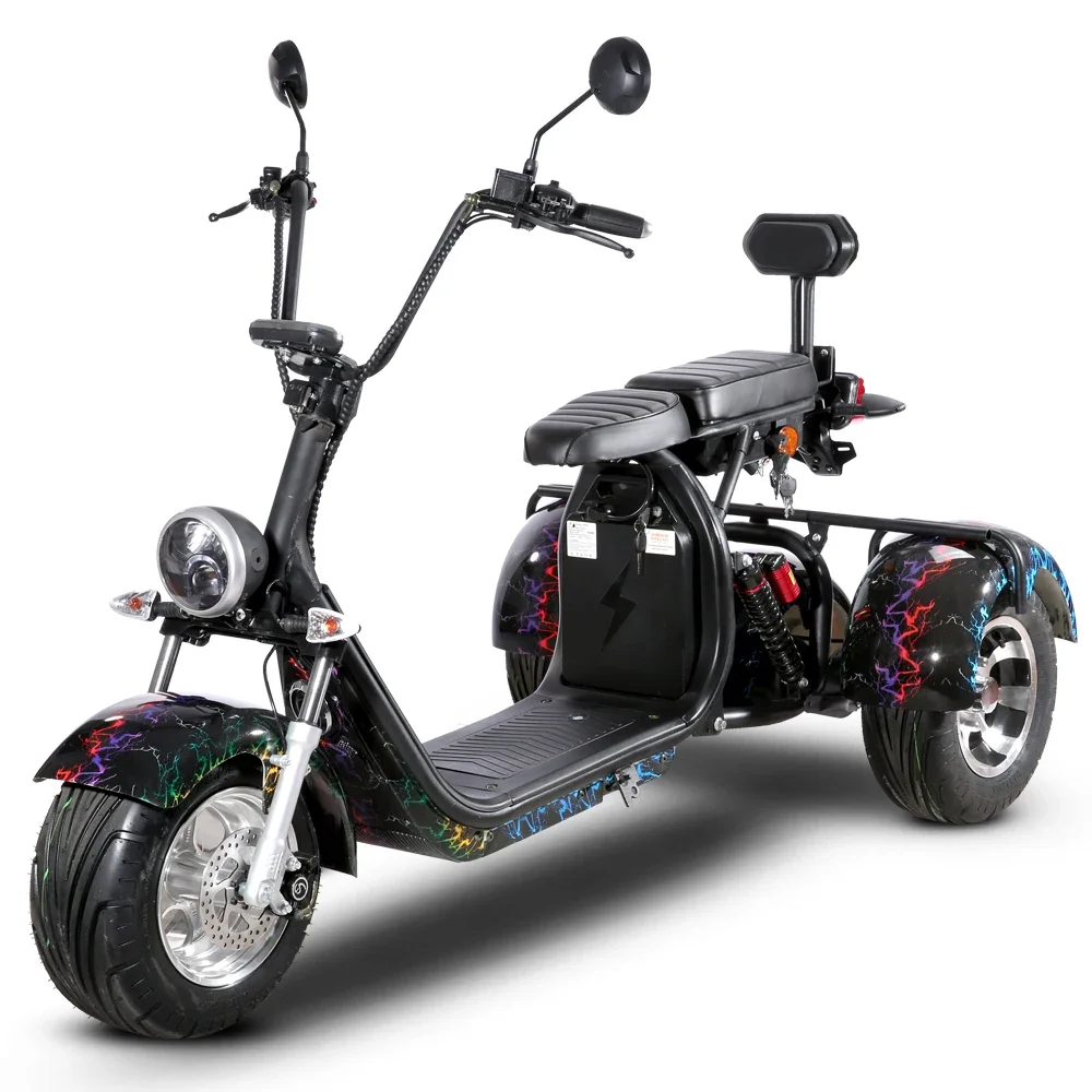 

Good Quality Low Price EEC COC Three Wheel cargo motorcycle Golf Tricycles for adult Citycoco Scooter custom