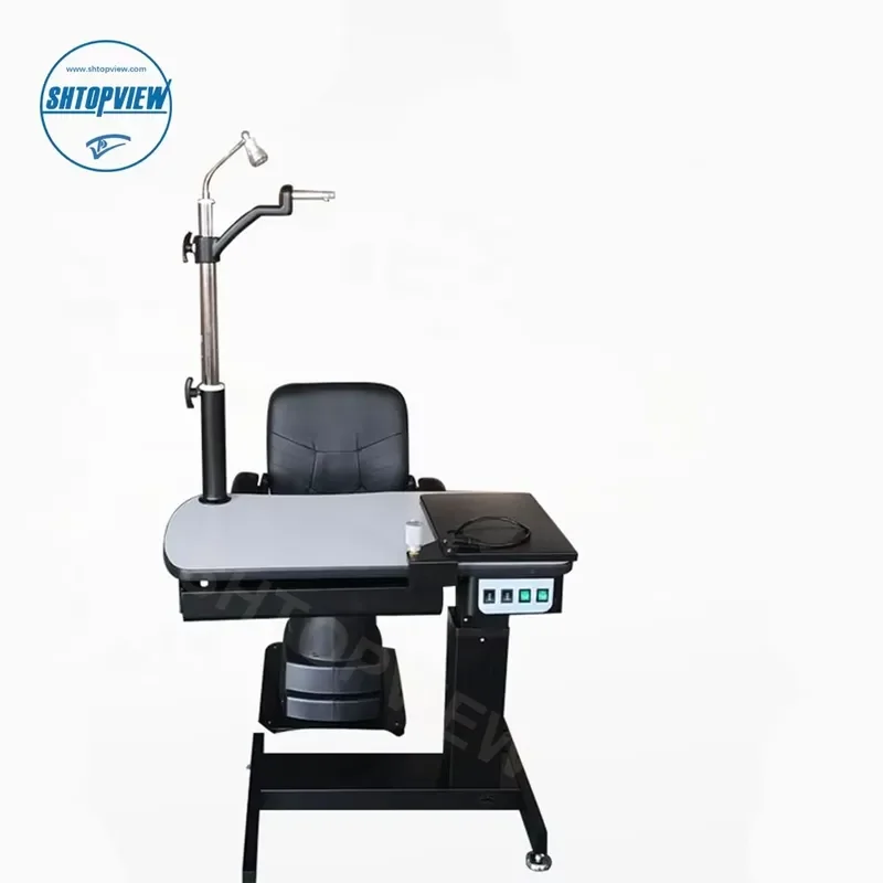 Factory Price C‑190A Combined Optometry Table Chair Unit 45° Rotating Table Ophthalmology Examination Workstation