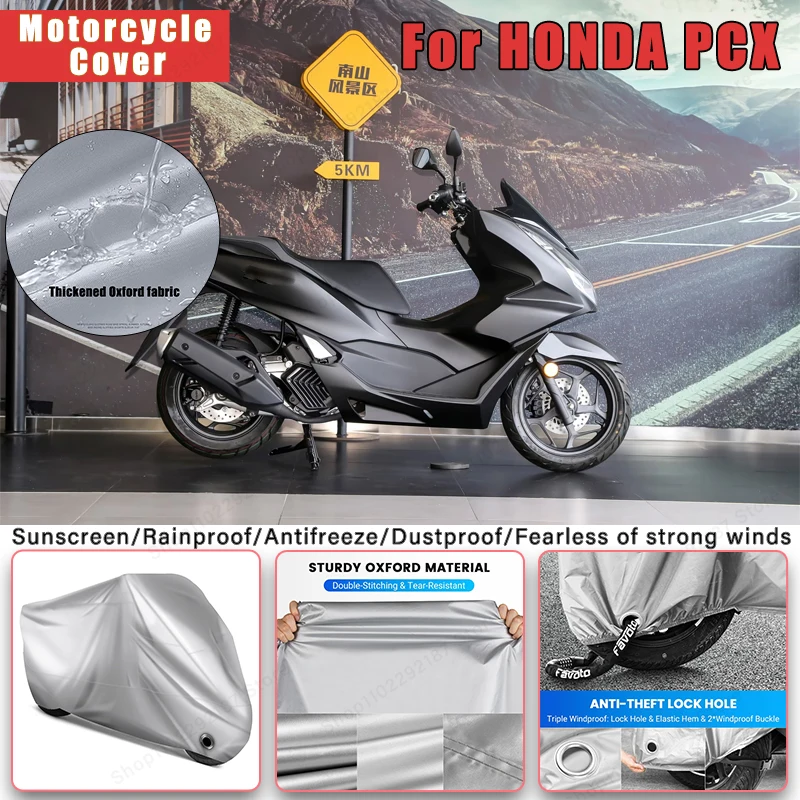 

For HONDA PCX No Ear Motorcycle Cover - Outdoor Full Body Protection, Waterproof Dustproof Sunscreen Accessory