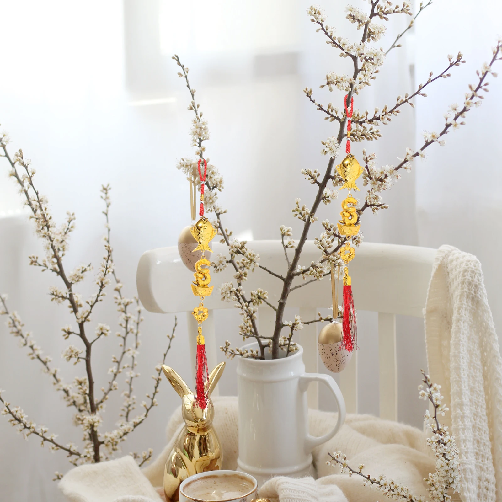 

10 Pcs Chinese New Year Decoration Pendant Party Cute Lunar Decorations Bonsai Hanging Snake