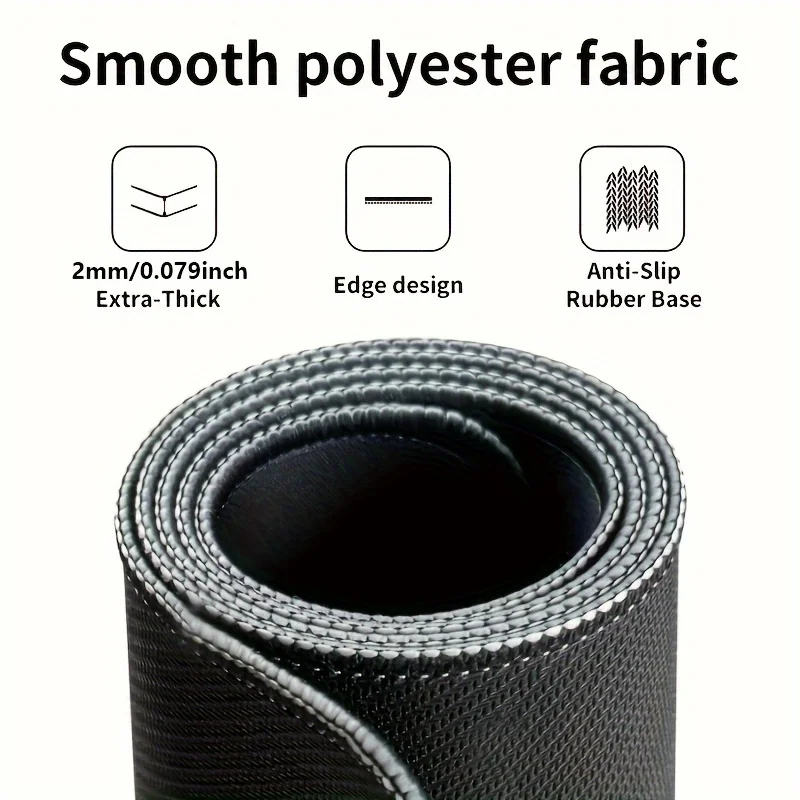 Alas mouse gaming besar dengan jahitan, alas karet anti selip, tahan air, dapat dicuci, alas mouse gaming yang diperpanjang dan diperkuat