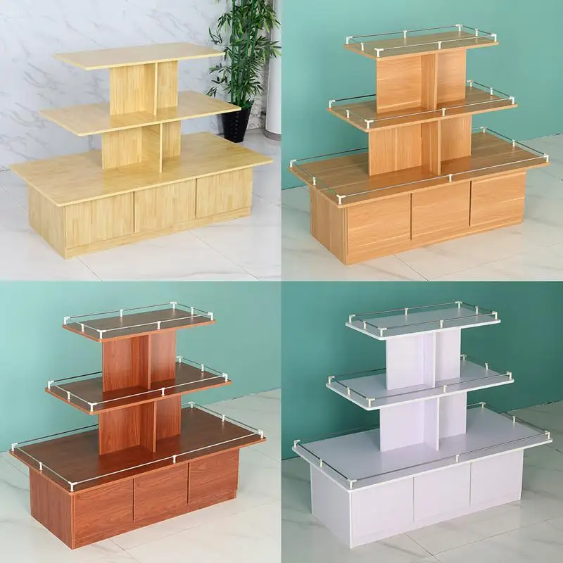 

Display Cabinet Supermarket Stack Head Promotional Desk Shelf Cosmetics Tea Shop Container Flow Table Round