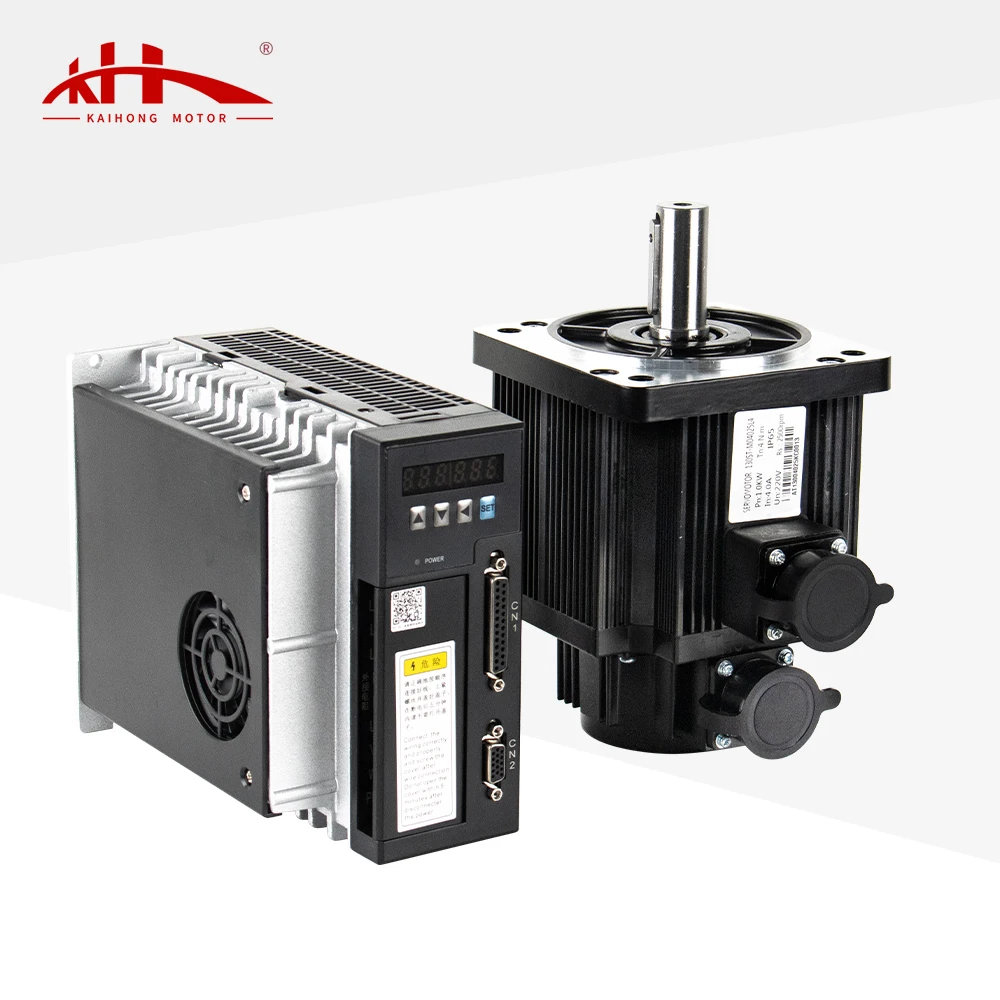 عالية السرعة 130 مللي متر 1KW 1.3KW 1.5KW 220VAC 2500rpm 4N.M ثلاث مراحل كبيرة محرك سيرفو يعمل بالتيار المتردد مع محرك عدة لمحرك معدات CNC