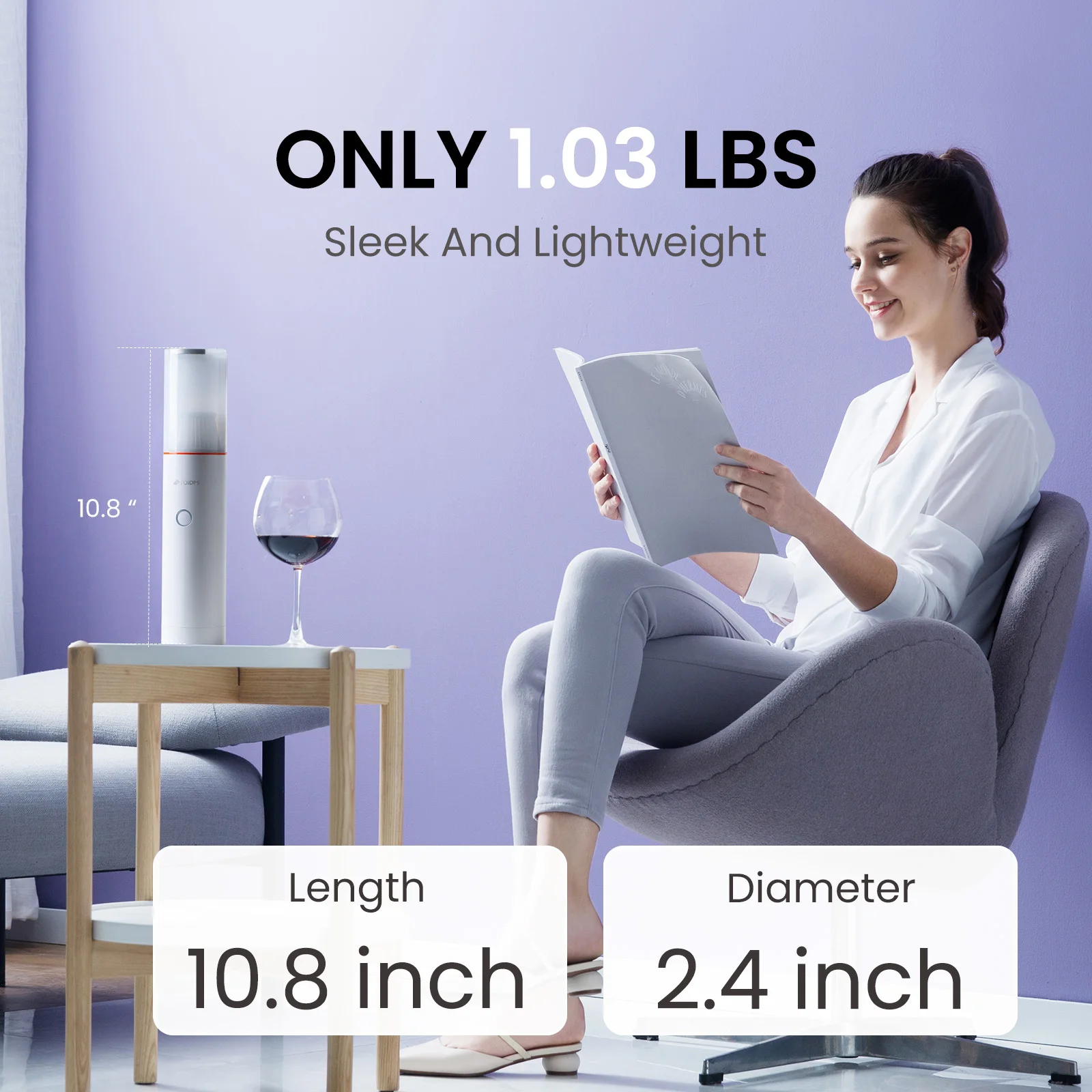 ROIDMI P1 Pro Cordless Handheld Vacuum, 13KPa Strong Suction Mini Portable Vacuum Cleaner for Car,  Rechargeable