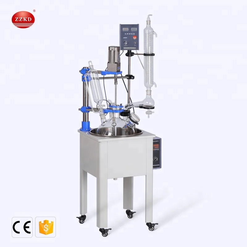 Continuous Stirred Tank Reactor Single Layer Glass Reaction Kettle