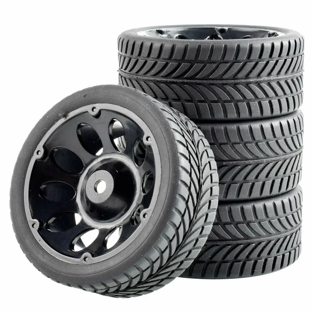 RC Rim06-6085 Grip Tires & Wheel 4PCS For HSP HPI 1/10 1:10 On-Road Speed Car