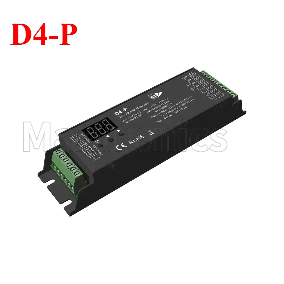 D4 D4-L D4-E D4-P D4-XE DC12-48V Skydance DMX-decoder Numerieke RGBW / enkele kleur / RGB Led-paneel Din Rail / meerdere dimmers Decoder