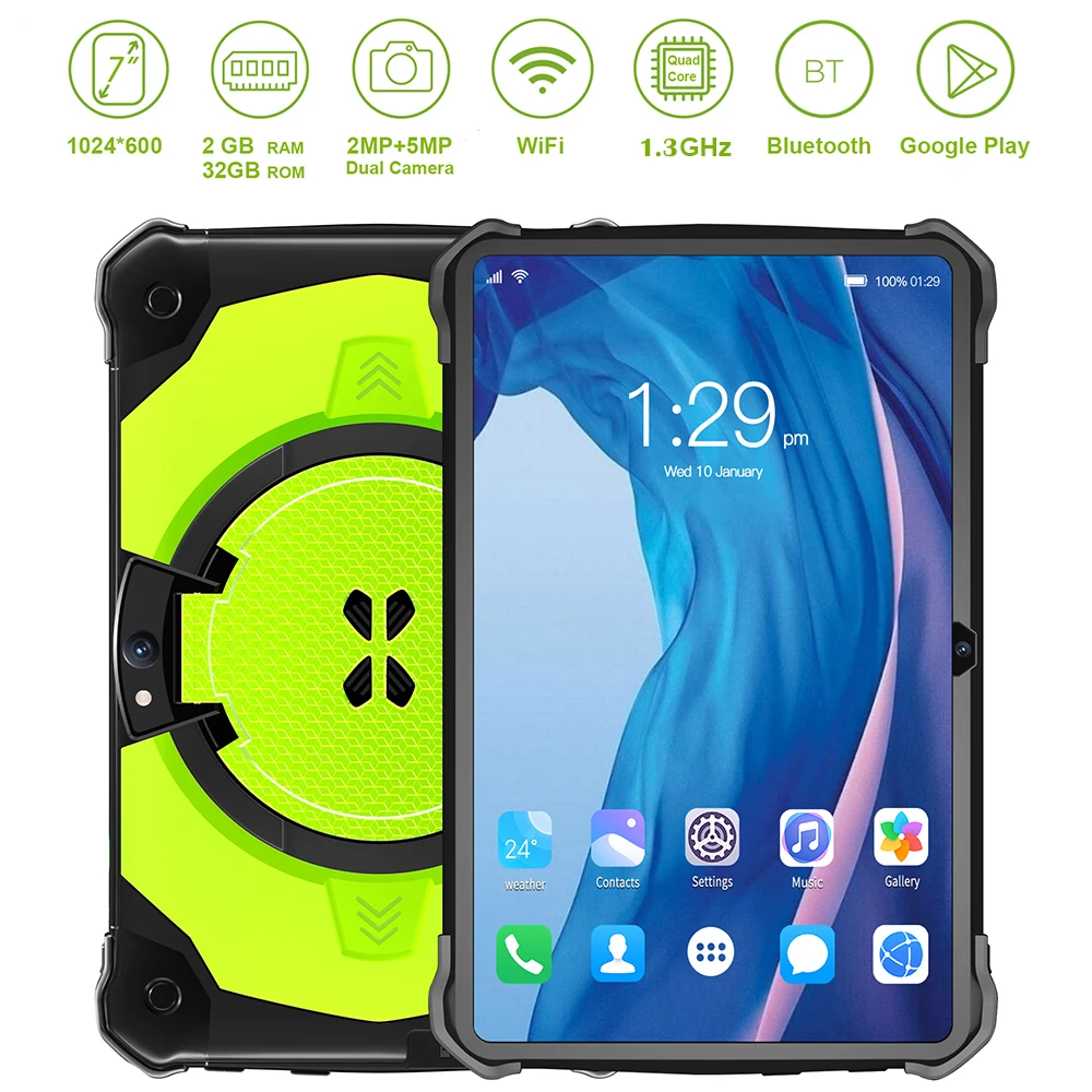 Tableta de 7 pulgadas para niños, Tablet de aprendizaje de cuatro núcleos, 32GB, cámaras duales, WiFi, Bluetooth, juguete educativo para niños