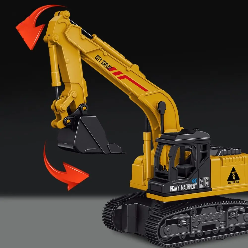 ของเล่นยานพาหนะพลาสติก City Construction Excavator รุ่น Inertial Gliding Crane วิศวกรรม Inertia รถรถบรรทุกเด็ก