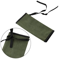 1X Multi-Purpose Roll Up Tool Bag Grey Multiple Pockets Oxford Cloth Bag Wrench Pouch Hanging Tool 33*27cm Sturdy&Durable Pocket