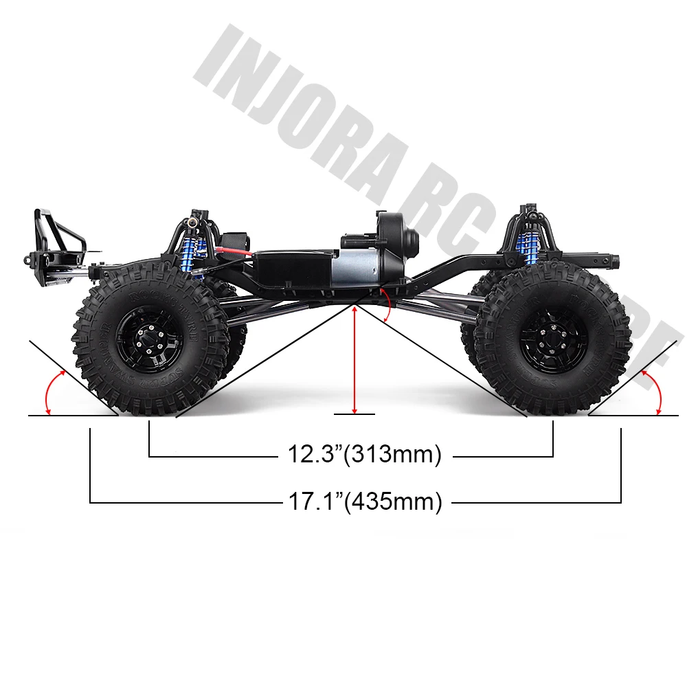 RC Crawler 12.3inch 313mm Wheelbase Frame Chassis for 1/10 RC Climbing Car SCX10 II 90046 90047