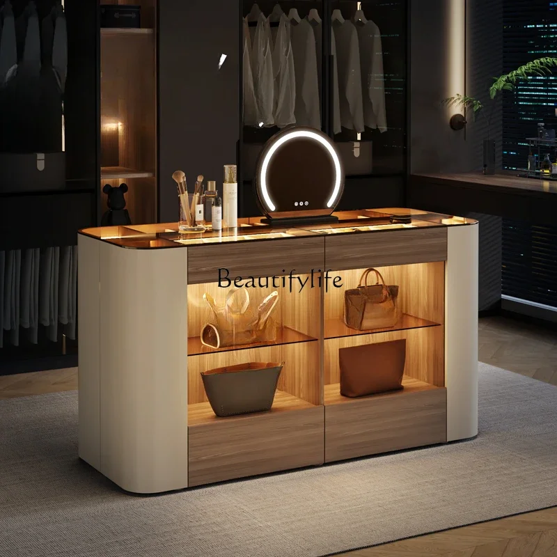 

56Minimalist light luxury cloakroom, mid-island cabinet, dresser, storage cabinet, jewelry display