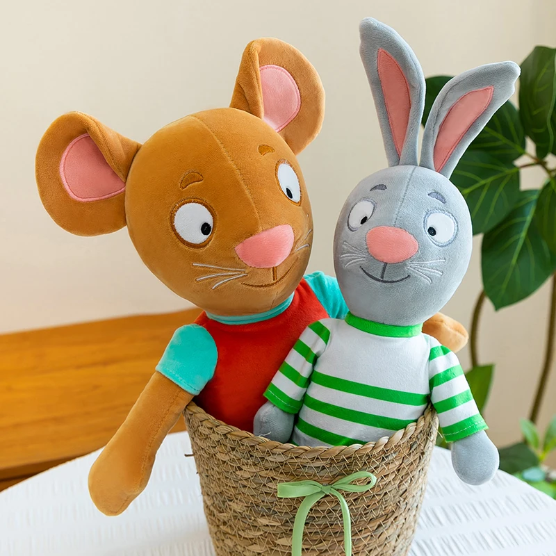 30/60cm Kawaii Pip and Posy Plush Toys Cartoon Plushies Rabbit Mouse Pig Frog Figure Kids Educational Stuffed Animals Dolls - view 5