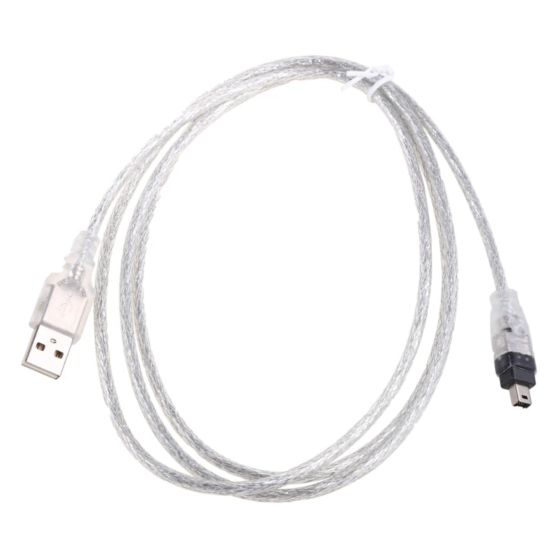 ADWE 4.5ft 1.4m USB to Firewire IEEE 1394 4 Pin iLink Adapter Cord Data Cable Wire for  DV Cameras