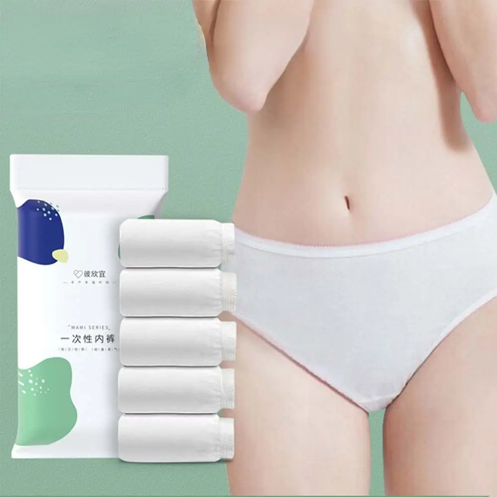 

Travel Supplies Prenatal Briefs Maternity Intimates Women's Disposable Panties Postpartum Underpants 5pcs Maternity Underwear