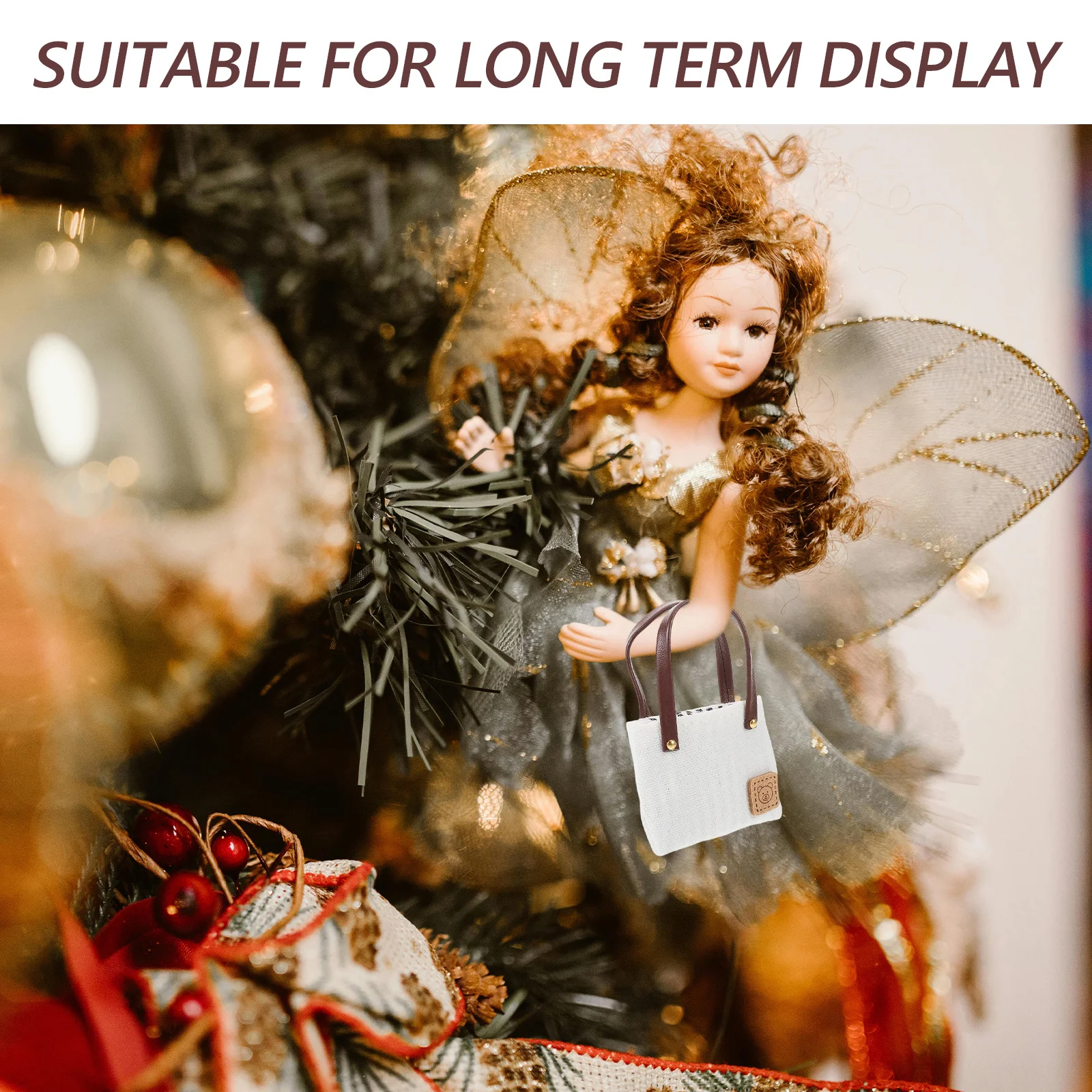 

4Pcs Mini Canvas Bags for Dollhouse Accessories 1:12 Scale Tiny Single Shoulder Handheld Bag Decor Craft Display Realistic