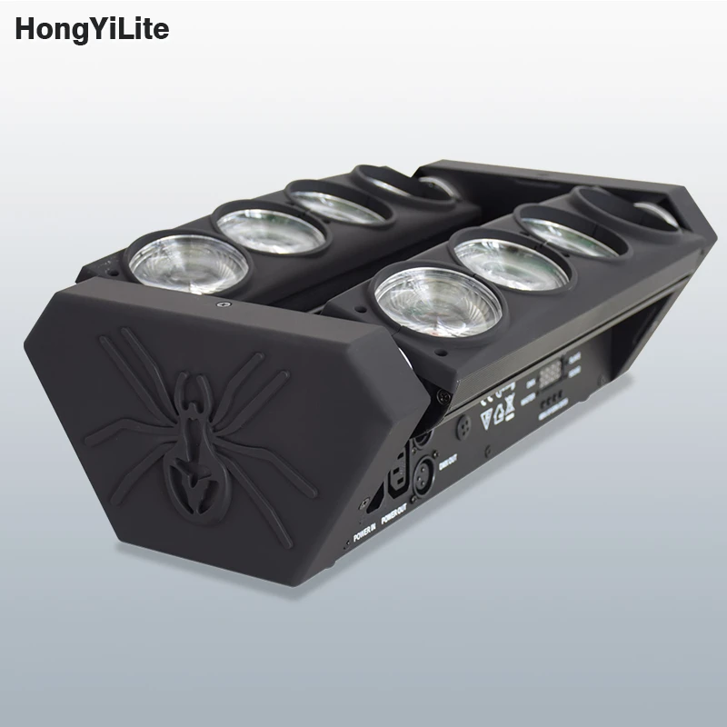 HongYiLite العنكبوت شعاع الضوء 8x12 واط RGBW 4in1 LED DMX512 ماستر الرقيق التحكم في الصوت 8 رؤساء تأثير متحرك لعرض مسرح النادي