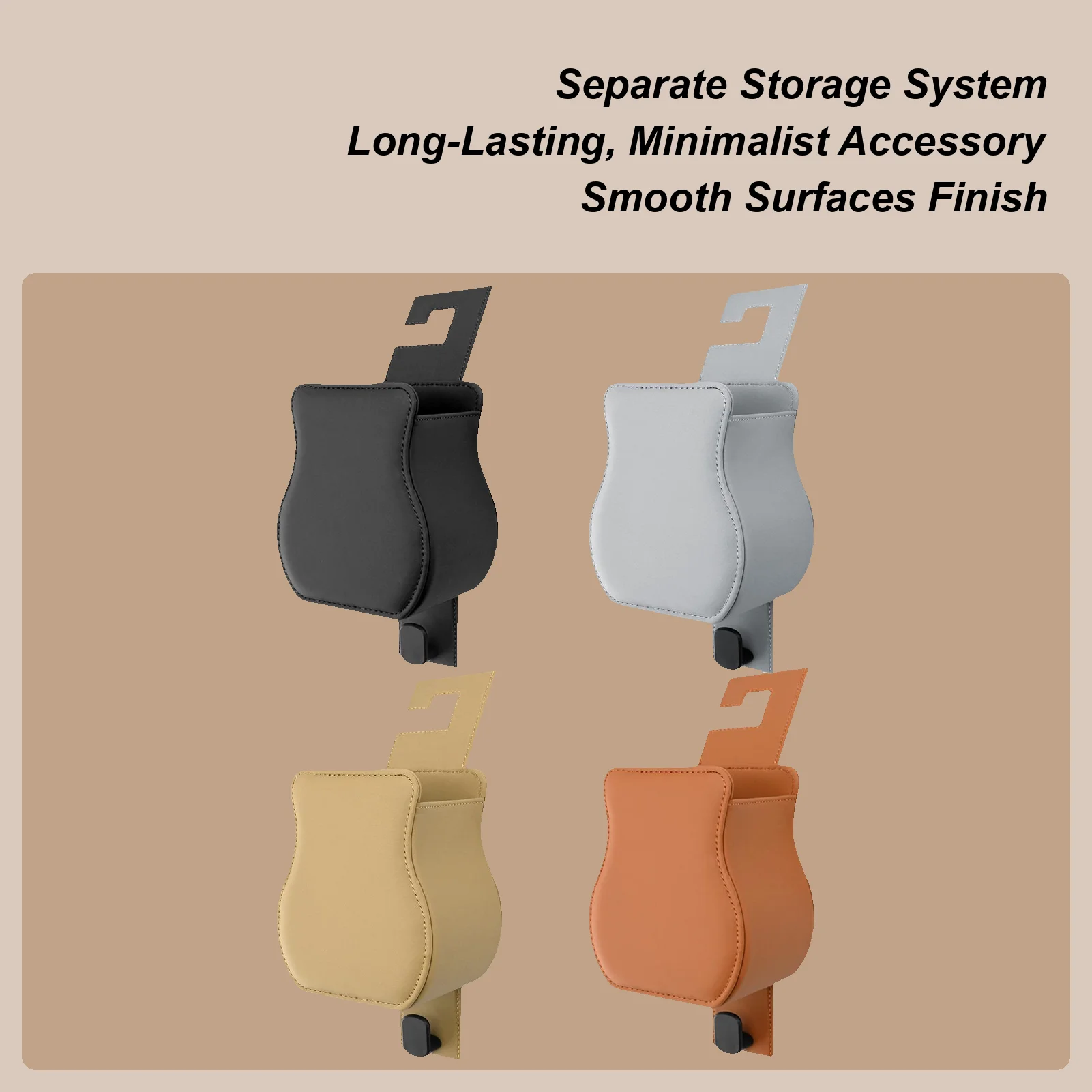 

Drink Holder for Car Automotive Cup Holders Backseat Car Organizer Leather Box with Storage Hook for Auto Truck SUV Sedan RV