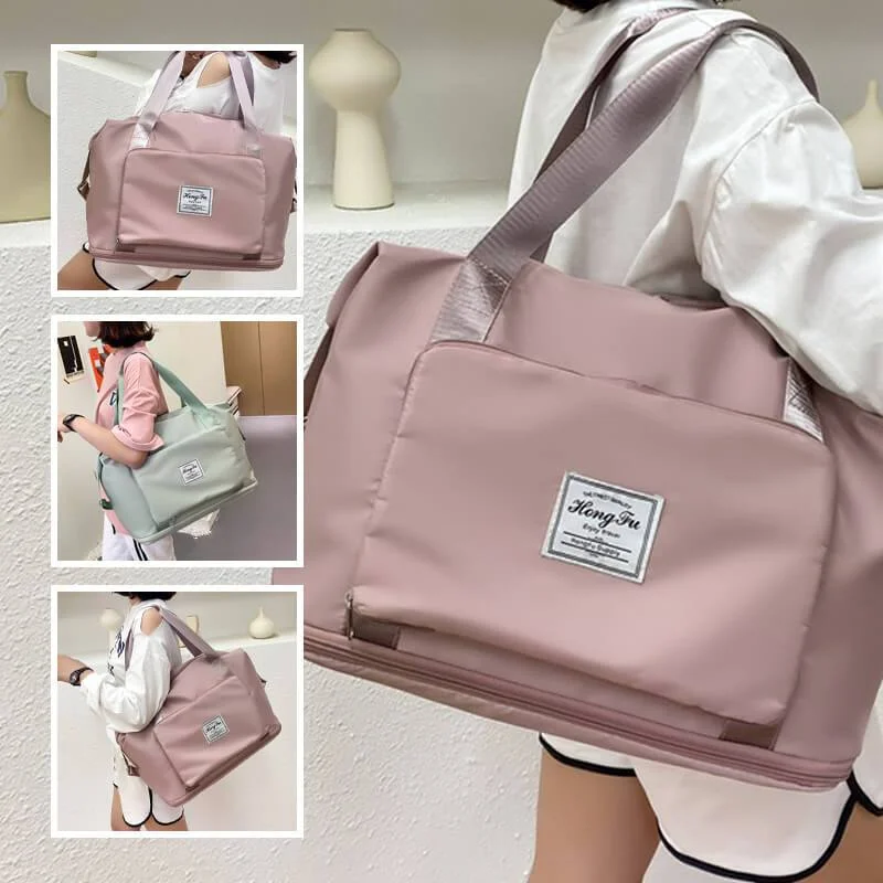 Bolso de viaje plegable de gran capacidad para mujer, bolsa de mano de gran capacidad para equipaje, conjunto de lona, novedad de 2021