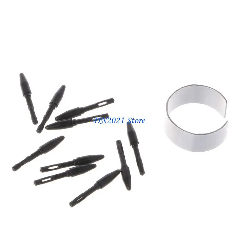 F3KE Pen Nibs Active Replacement Refill Tips for Digital Graphics Tablets P68 P80 Black with Removal 10PCS