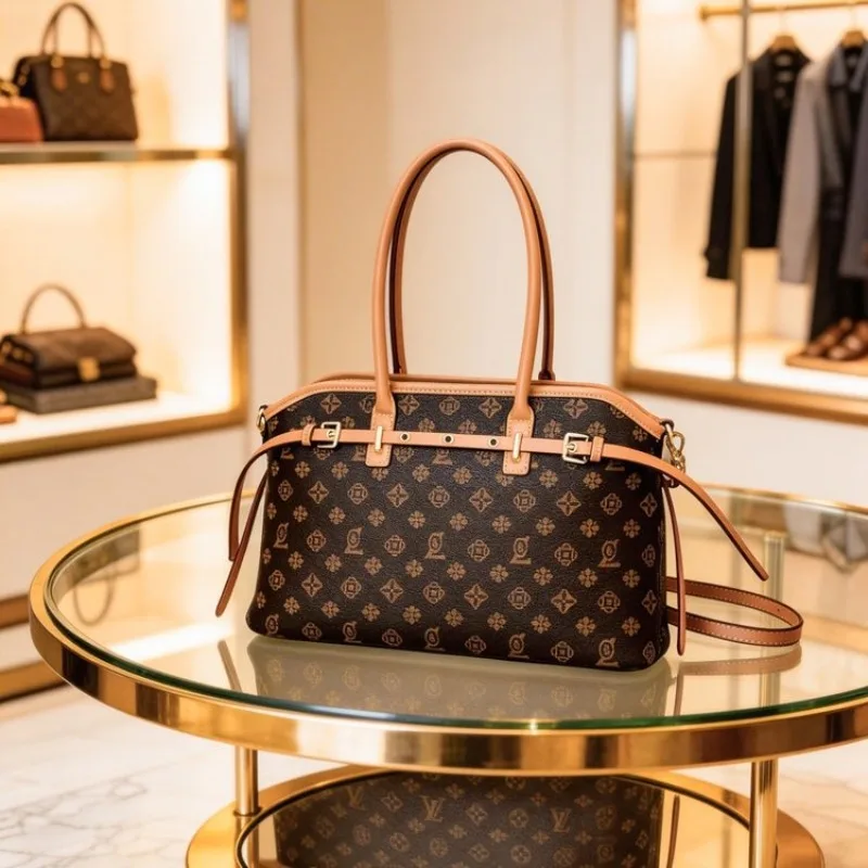 Bolso de Pañales Minimalista de Lujo para Mujer, Bandolera de Cuero para Negocios, Marca de Lujo, El Mejor de la Colección Superstar