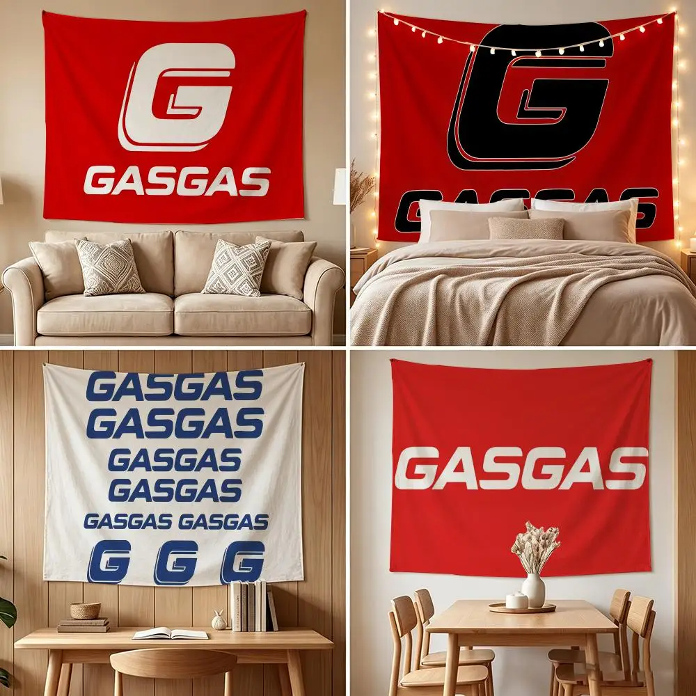 G-GASGAS Tapestry Custom Living Bedroom Party Dormitory Interior Wall Bohemian Decoration Attached Clip