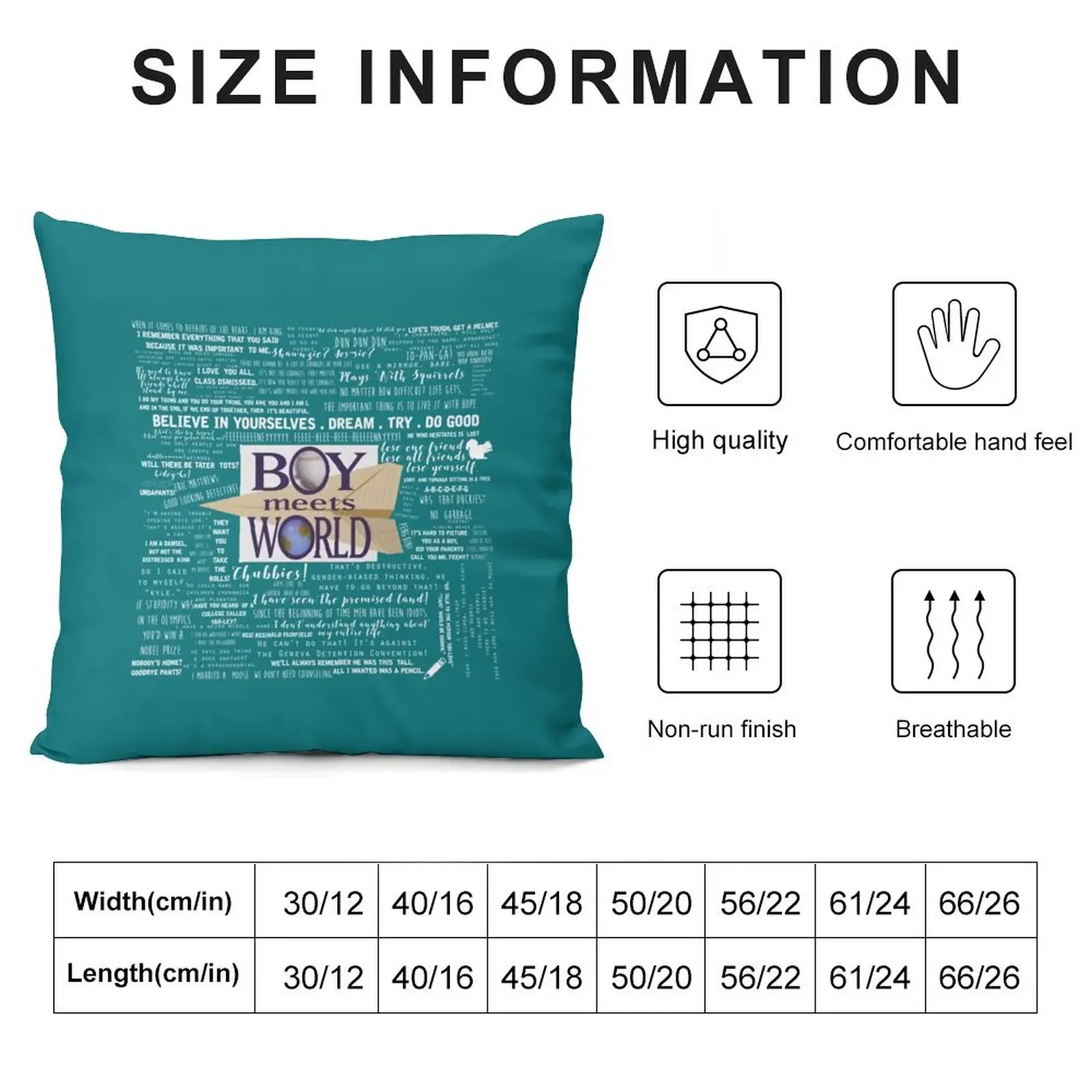 Boy Meets World Memorable Quotes Throw Pillow autumn decoration Cushion Cover Luxury Pillowcases pillow