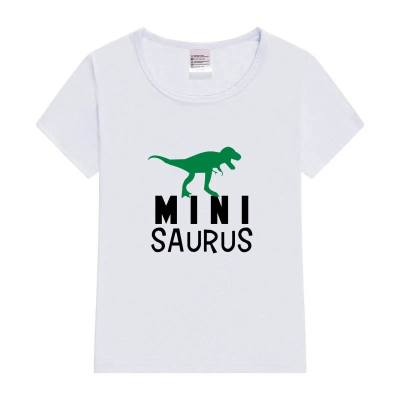 Funny Dinosaur Father Mom and Son Family Matching Clothes Family Look Summer Tshirts Papa Mama Little Boy Kids Shirt Baby Tops