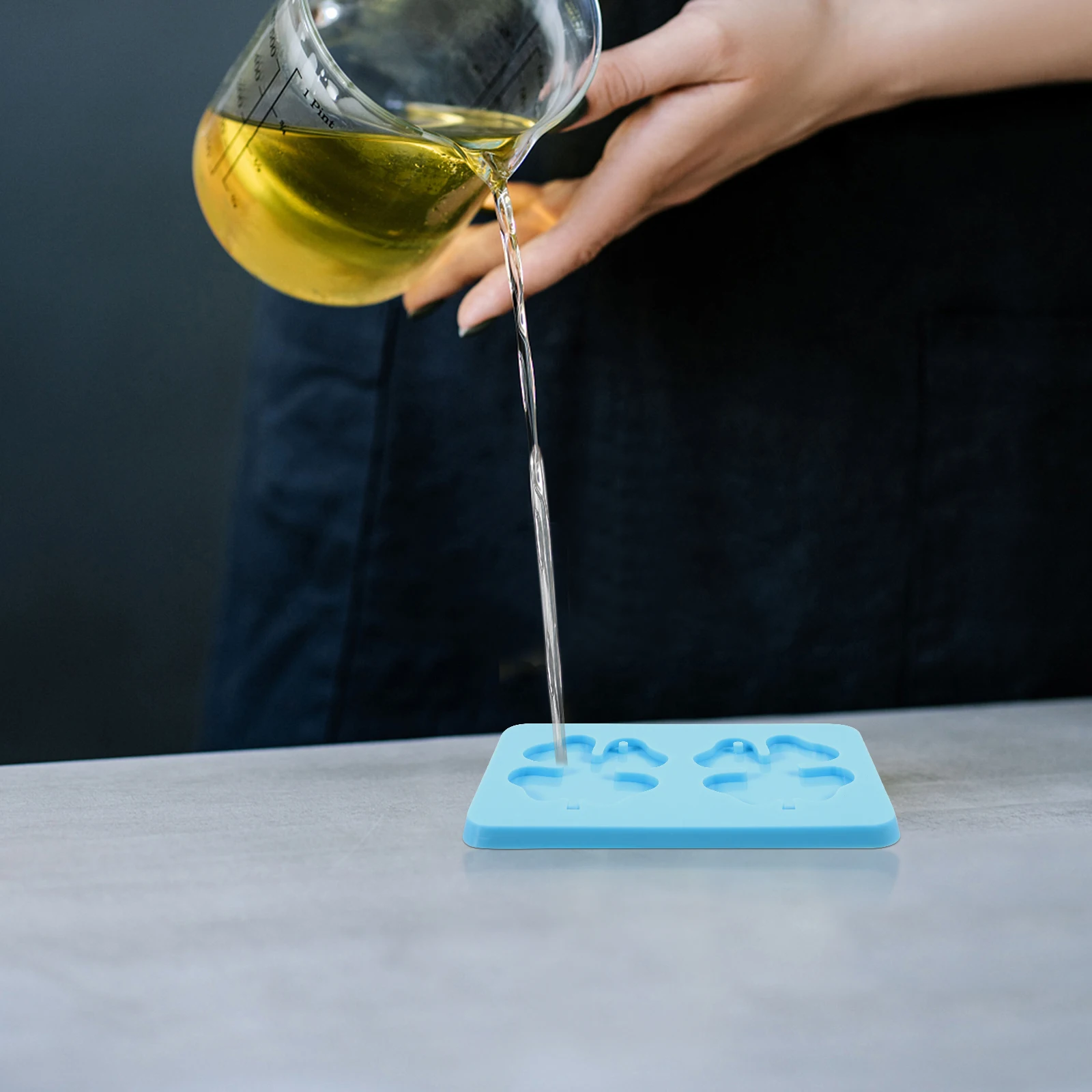 

2Pcs Earring Pendant Mold Silicone DIY Craft Jewelry Container Rack Flexible Smooth Inside Hard to Deform Silicone Earring