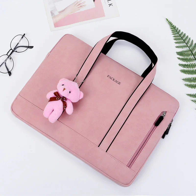 

1:1 Original Travel Women Laptop Bag Notebook Sleeve Cover Case For Macbook Air 11 13 14 Pro 15 16 HP Dell Handbag Briefcase